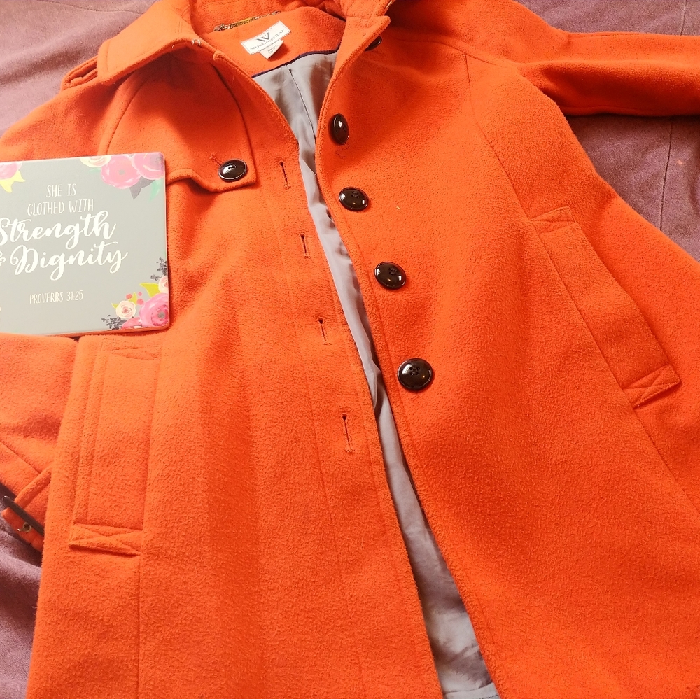Winter three-quarter length peacoat